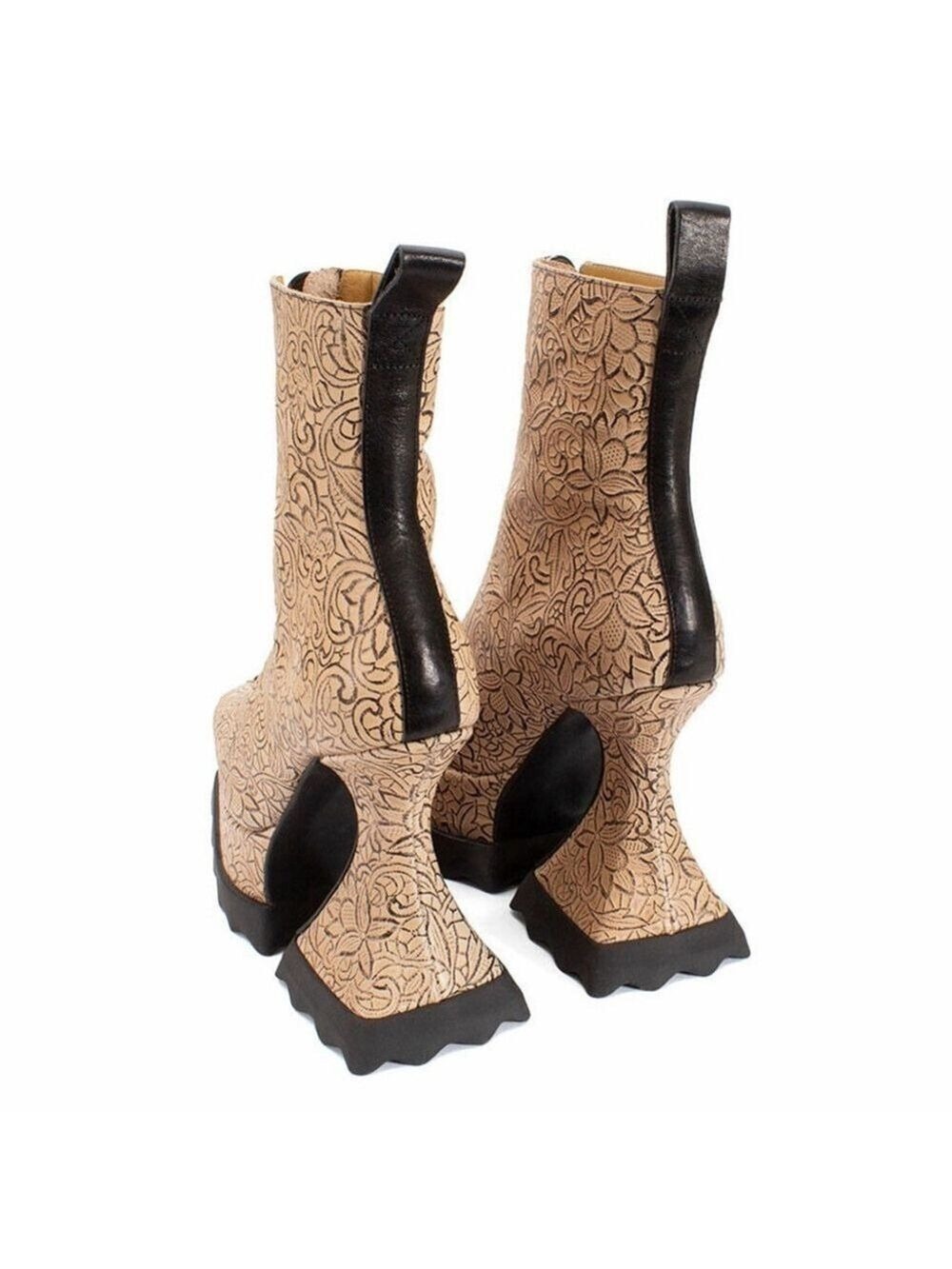 John Fluevog MUNSTER MAX PETUNIA MID-CALF PLATFORM BOOTS Size 9 - Picture 3 of 16